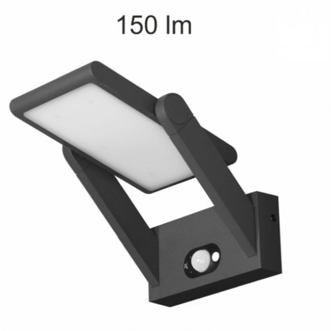 Applique Solaire Puissante Pop 150 Lumens Détecteur Anthracite Aluminium 4000°K