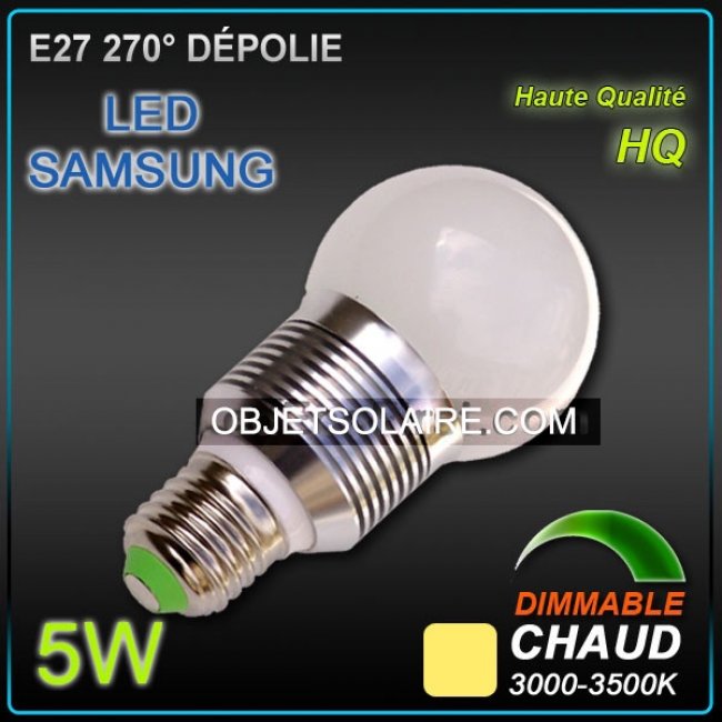Ampoule Led SAMSUNG E27 5W Dimmable 3200°K