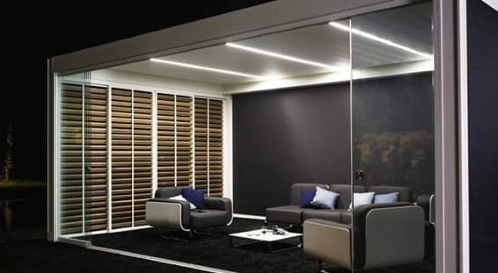 Kit Profil&eacute; Aluminium Led Exterieur IP 67 Pergola Variateur Radio 2 X 2 M&egrave;tres 4000 Lumens