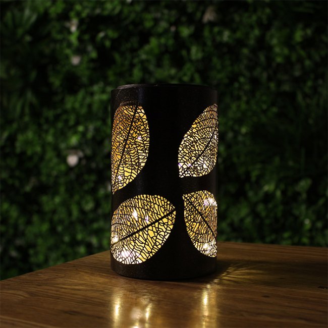 Lampe Solaire de Table Métal Cuivré Feuille Eleaf