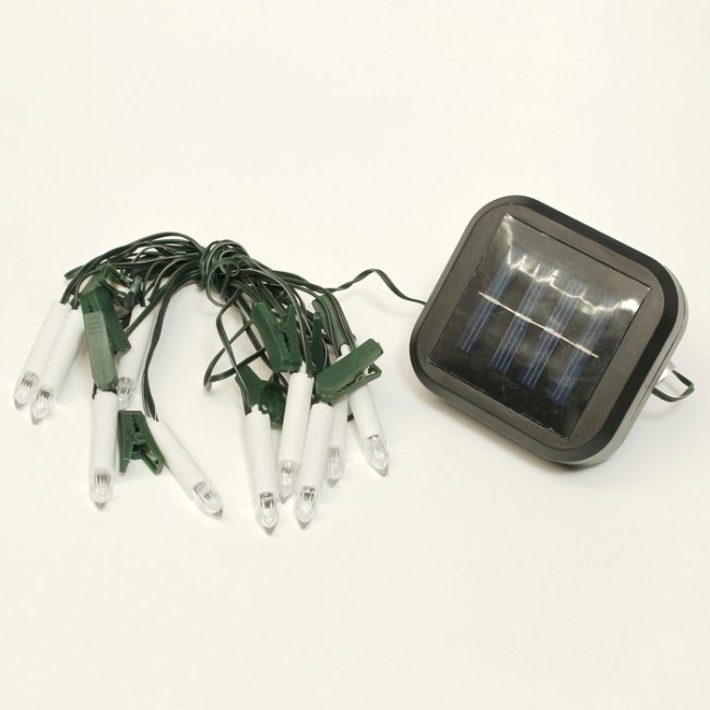 Guirlande Solaire Bougies 10 Led Oranges 