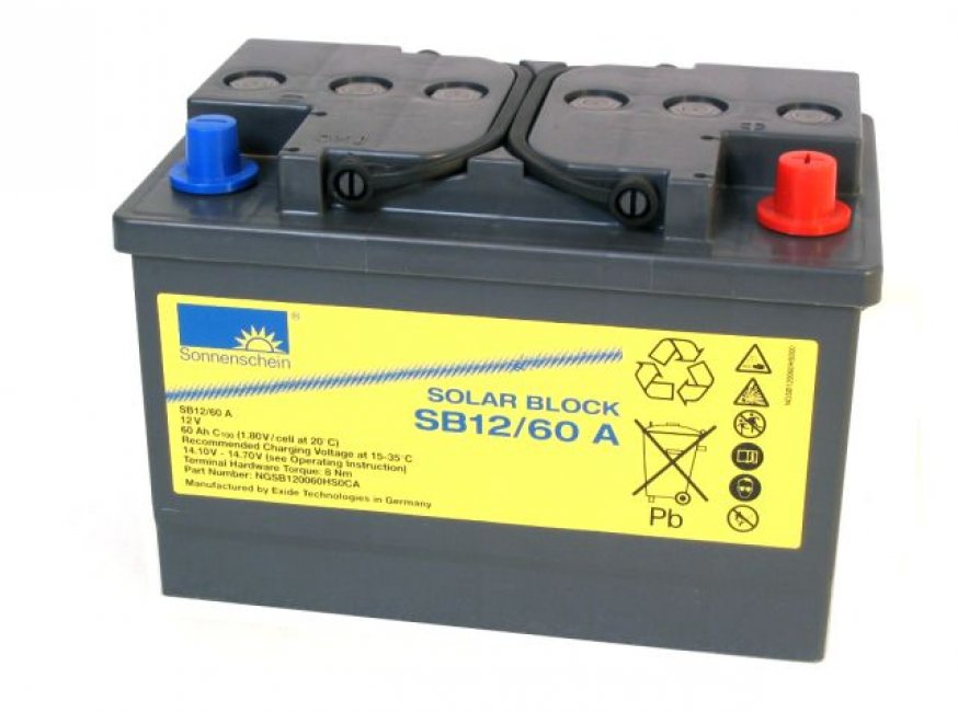Batterie solaire gel 12V 60 Ah dryfit Sonnenschein sur le site