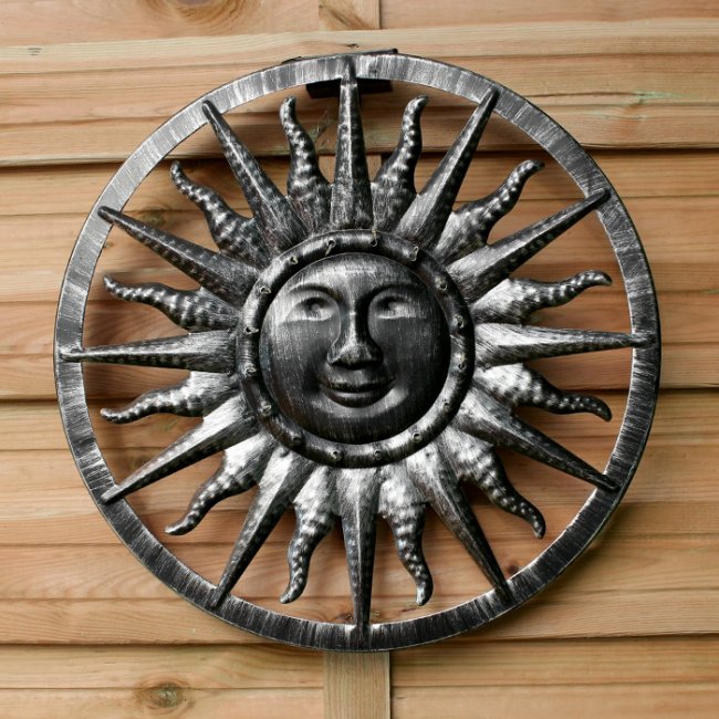 Soleil Solaire Applique Murale Métal 