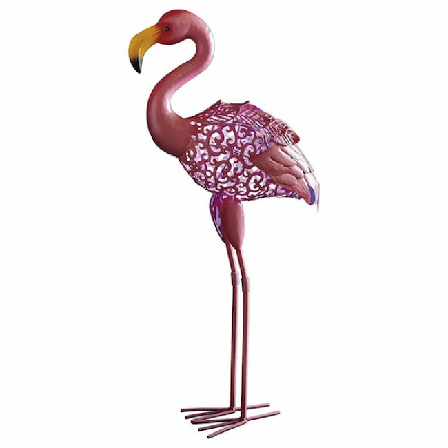 Flamant Rose Solaire Lumineux Couleurs Changeantes