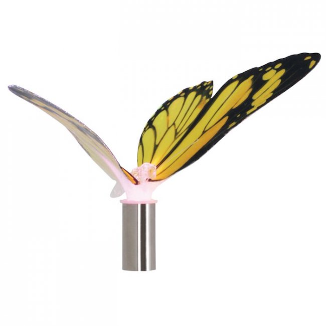 Papillon Solaire sur Tige Butterfly Jaune Couleurs Changeantes