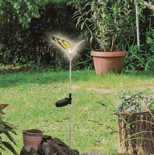 2 Piquets Solaires Décoratifs Papillons Et Colibris – Pour Jardin, Pelouse Et Extérieur, Couleur Aléatoire