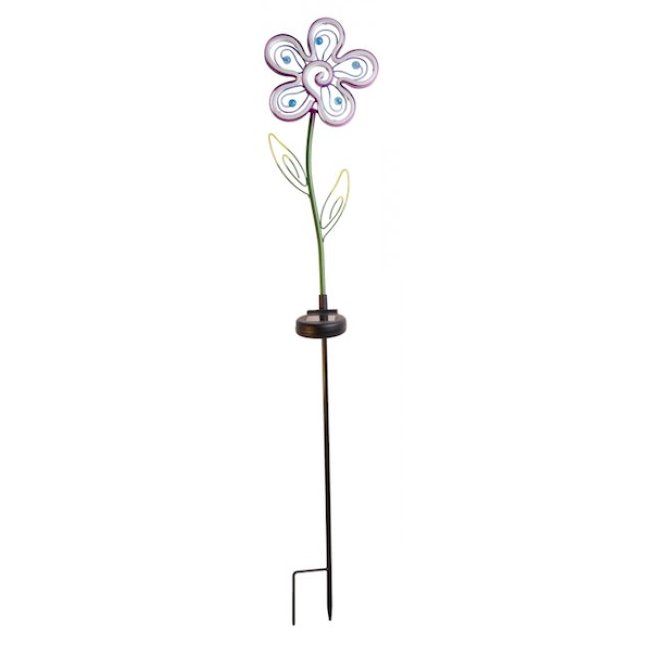 Fleur Solaire Métal sur Tige Néon