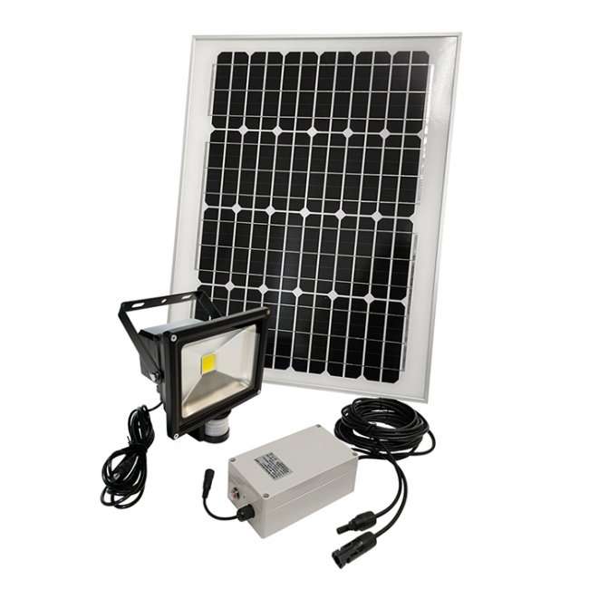 Projecteur Solaire Puissant Détecteur 20W Led 2000 lumens ZS-20