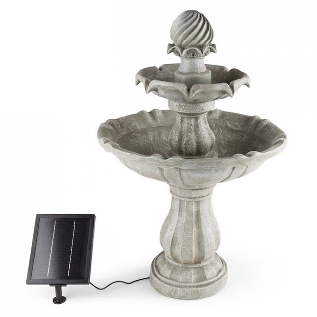 Fontaine Solaire Cascade Bain d'Oiseaux Souveraine Batterie M2