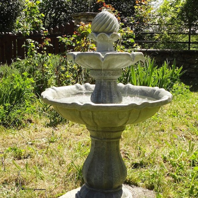 Fontaine Solaire Cascade Bain d'Oiseaux Souveraine Batterie M2