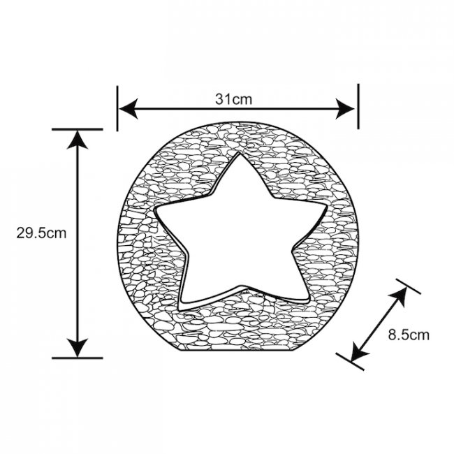 Etoile Solaire à Poser 29,5cm