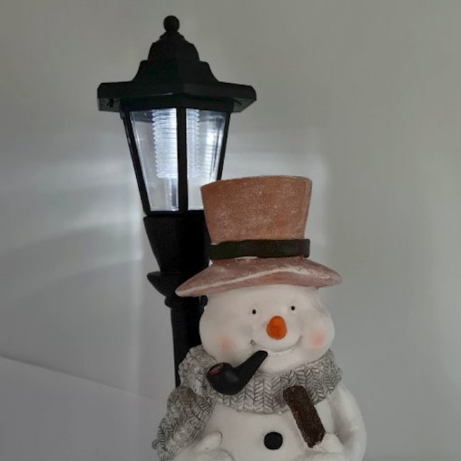 Bonhomme de Neige Solaire Lanterne 43cm