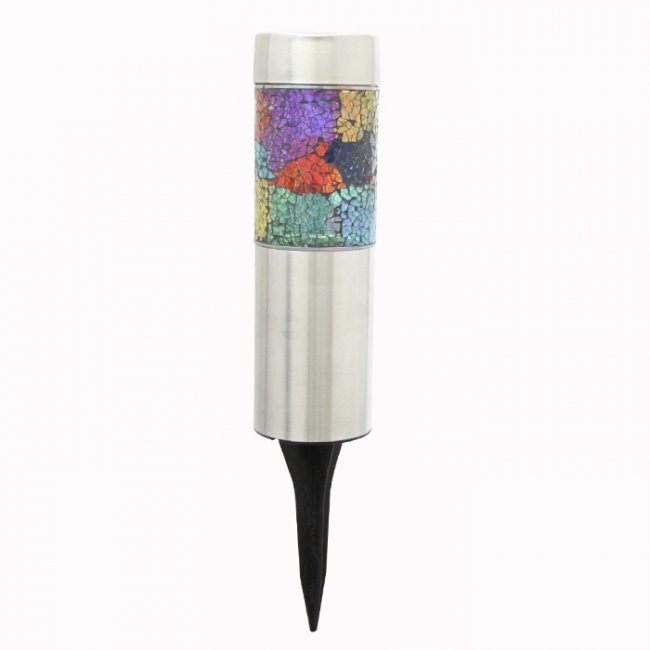 Lampe Solaire Bac à Fleur Mosaïque ALERTO