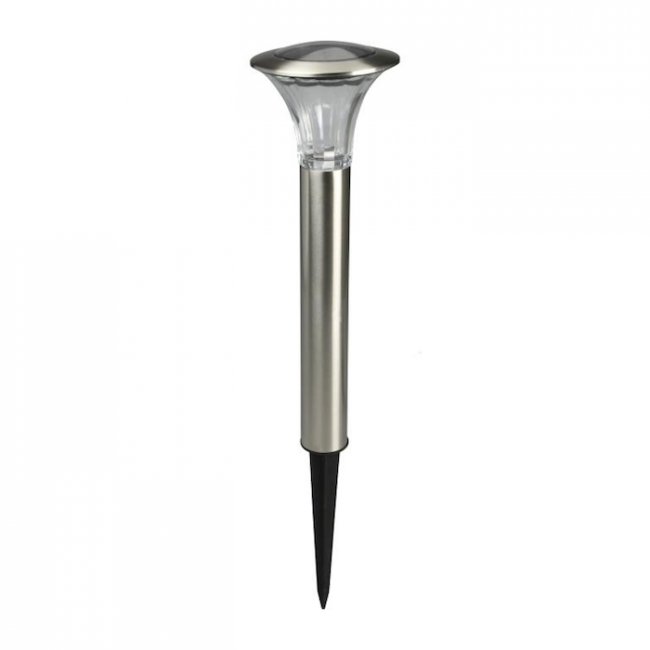 Borne Solaire Inox Verre Reims 25 Lumens Blanc Chaud