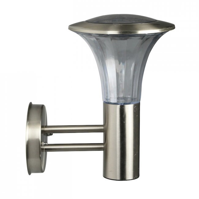 Applique Solaire Inox Verre Reims 25 Lumens Blanc Chaud