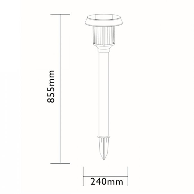 Borne Solaire Usb Puissante Hybride Intelligente 365 75/150 Lumens Aluminium Pollux Blanc Chaud