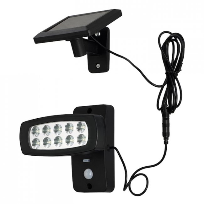 Spot Solaire Détecteur de Mouvements 10 Led BT 150 Lumens 2 Modes