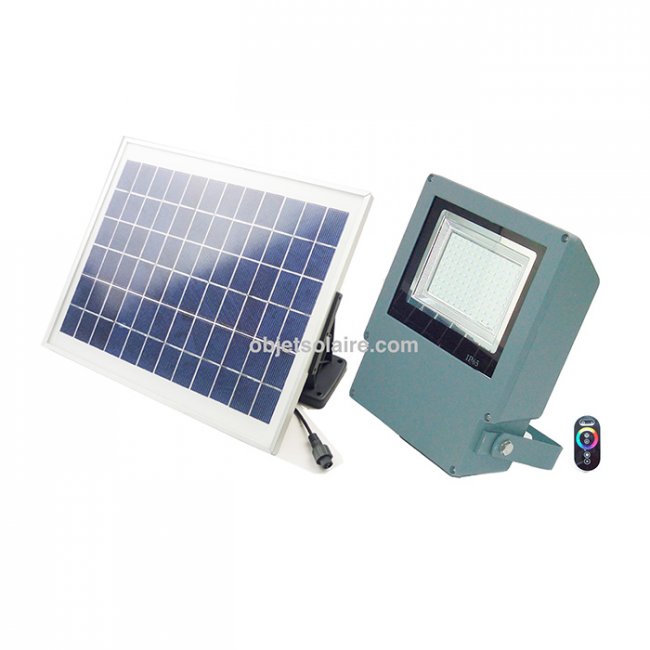 Projecteur Solaire Puissant RGB Télécommande