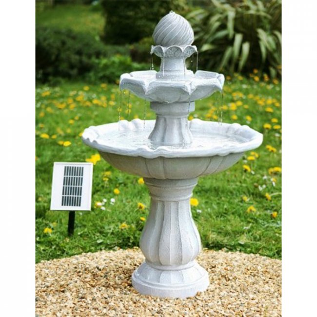 Fontaine Solaire Cascade Bain d'Oiseaux Souveraine