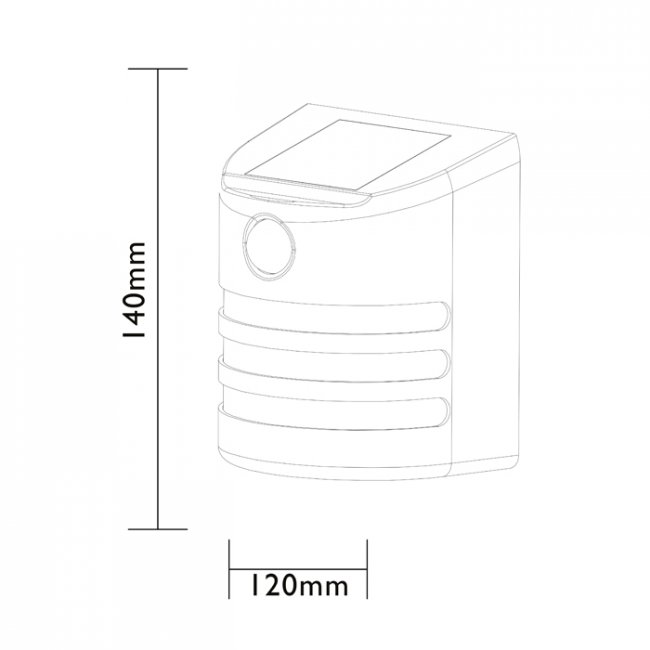 Applique Solaire Usb HYBRIDE 365 Détecteur de Mouvement Gap-Wisconsin  5/50-100 Lumens