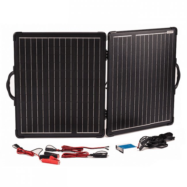 Panneau Solaire Valise Chargeur Batterie 100W 12V Régulateur Folder