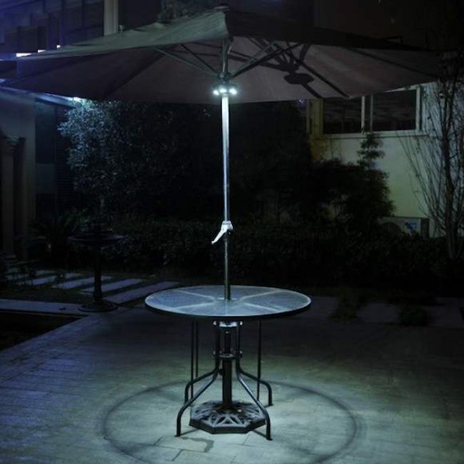 Eclairage Lampe Solaire Parasol 100 Lumens