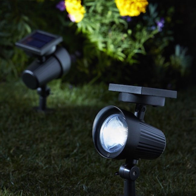 Spot Solaire Jardin Aluminium 30 Lumens Ultra 365- LOT de 2 