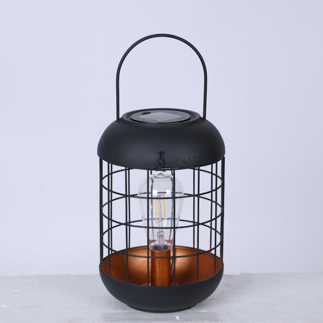 Lanterne Solaire Cage Ampoule Filament 15 Lumens