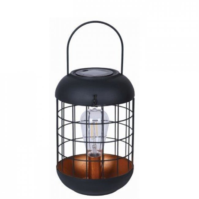 Lanterne Solaire Cage Ampoule Filament 15 Lumens