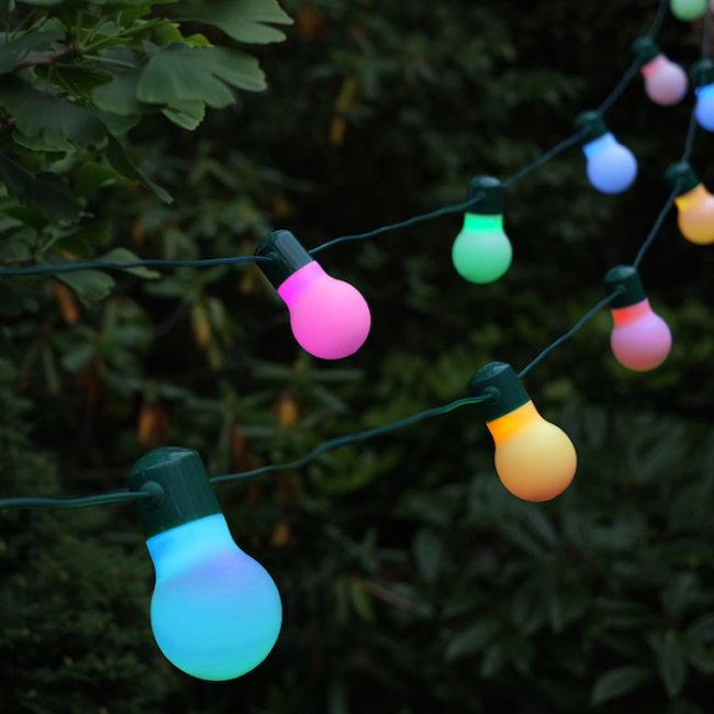 Guirlande Solaire Party 20 Ampoules Led Multicolores