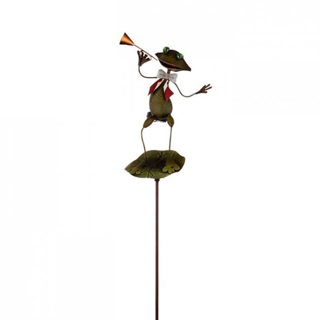 Gargouille Grenouille Solaire 19cm - Pompe Solaire 1.2W - Débit 170L/h - Décoration étang Jardin