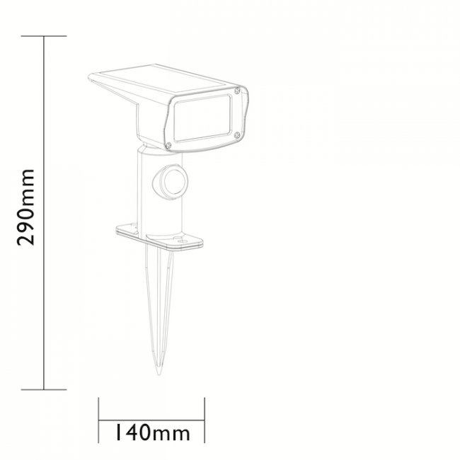 Spot Solaire Puissant 30-600 Lumens Rosario  - 2 Modes Détecteur