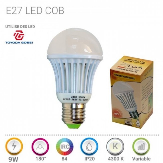 Ampoule LED E27 M-COB 7 - 9W Dimmable